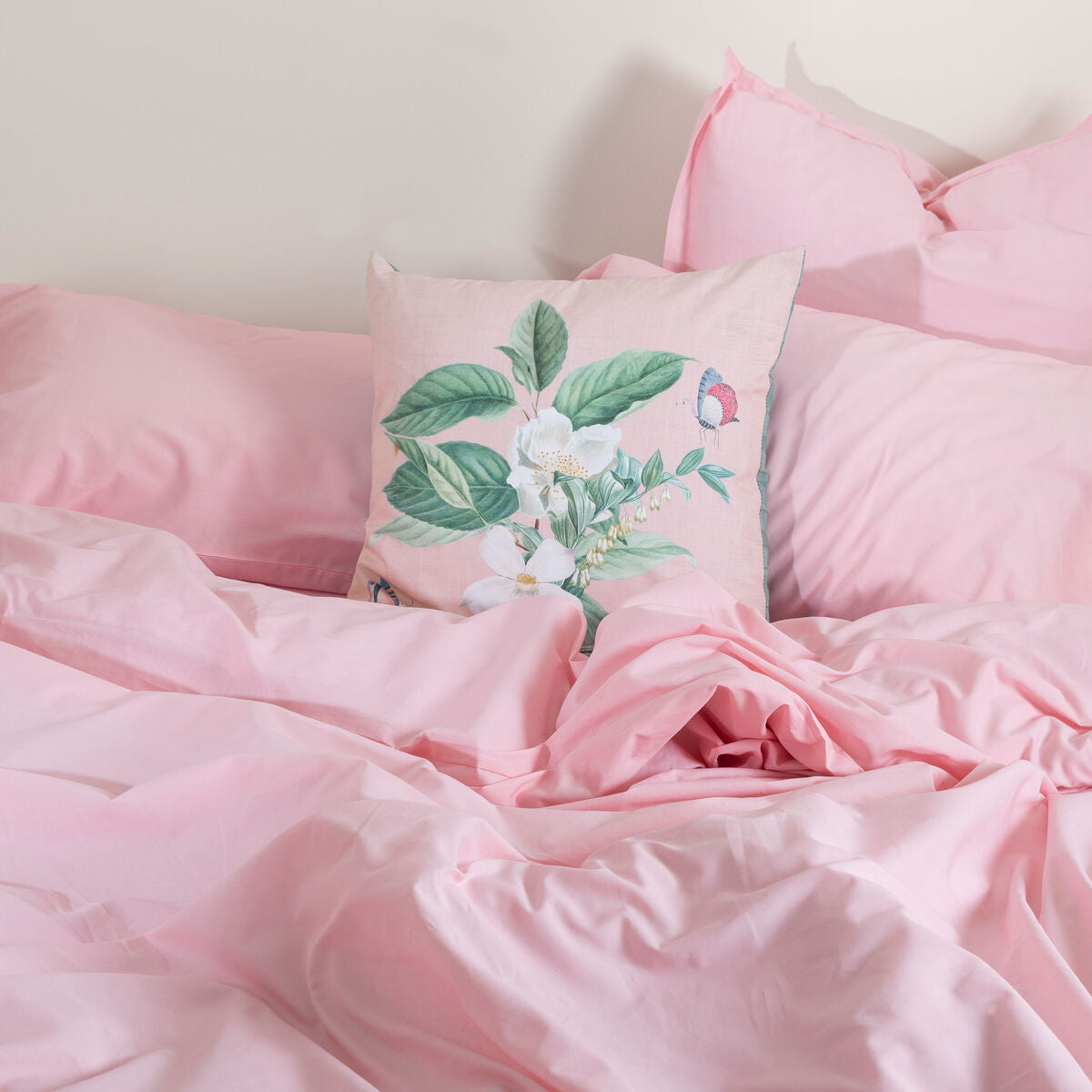 HappyFriday Basic Duvet Cover Light pink 140 x 200 cm