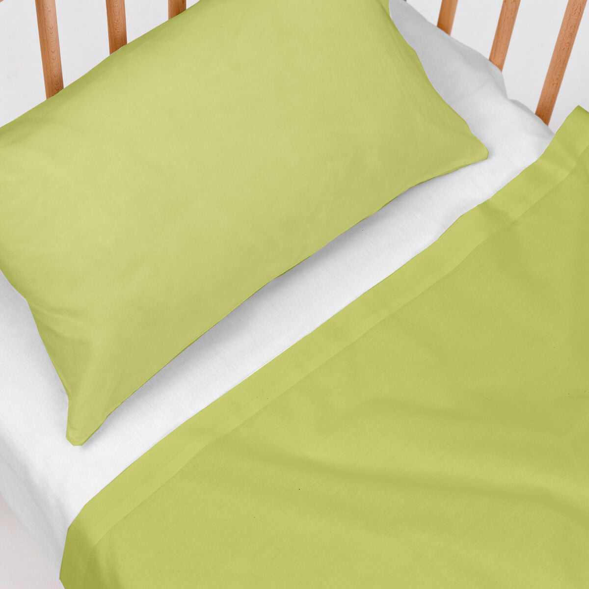 HappyFriday BASIC KIDS Green Baby Crib Sheet Set 2 Pieces