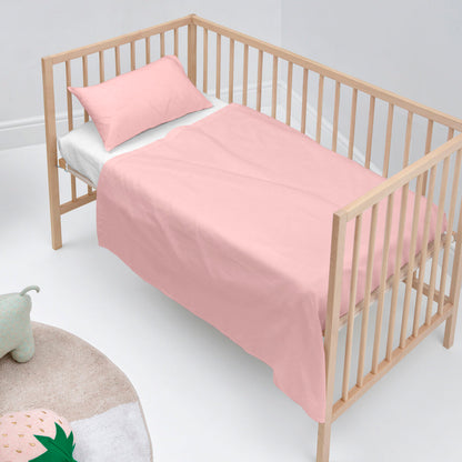 HappyFriday BASIC KIDS Crib Sheet Set Light Pink 2 Pieces