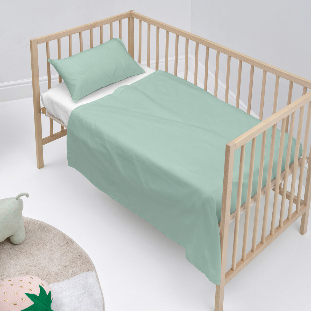 HappyFriday BASIC KIDS Mint Baby Crib Sheet Set 2 Pieces