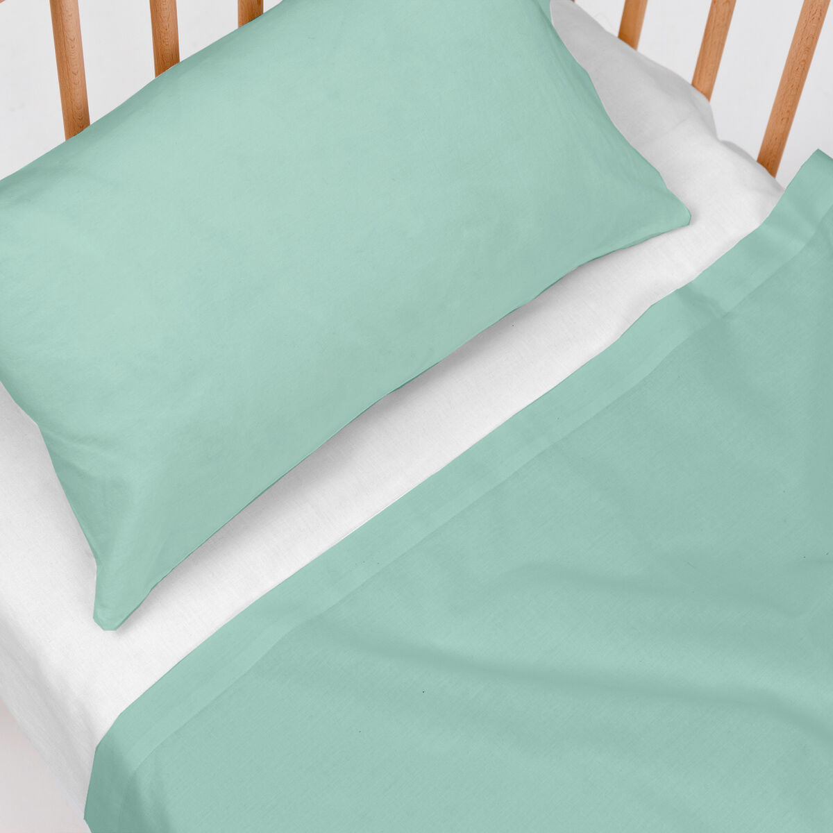 HappyFriday BASIC KIDS Mint Baby Crib Sheet Set 2 Pieces