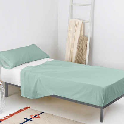 Juego de Sábanas HappyFriday BASIC KIDS Menta Cama de 105 180 x 270 cm 2 Piezas