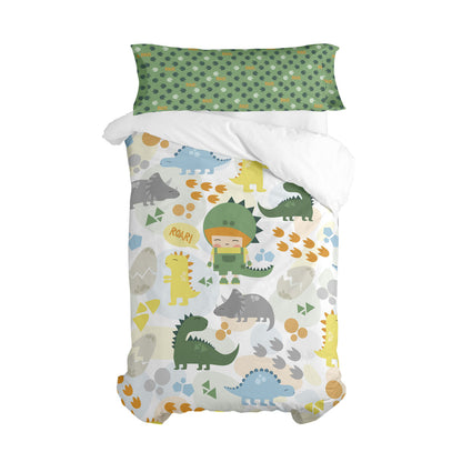 HappyFriday Happynois Happydino Duvet Cover Set Multicolour 80/90 Bed 2 Pieces