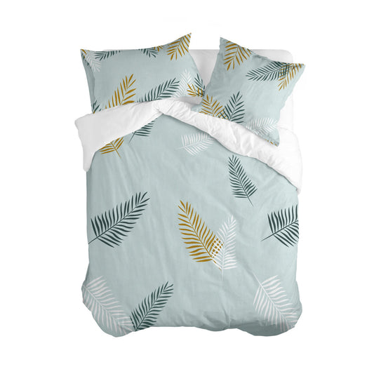 Funda Nórdica HappyFriday Blanc Foliage mint  Multicolor 260 x 240 cm