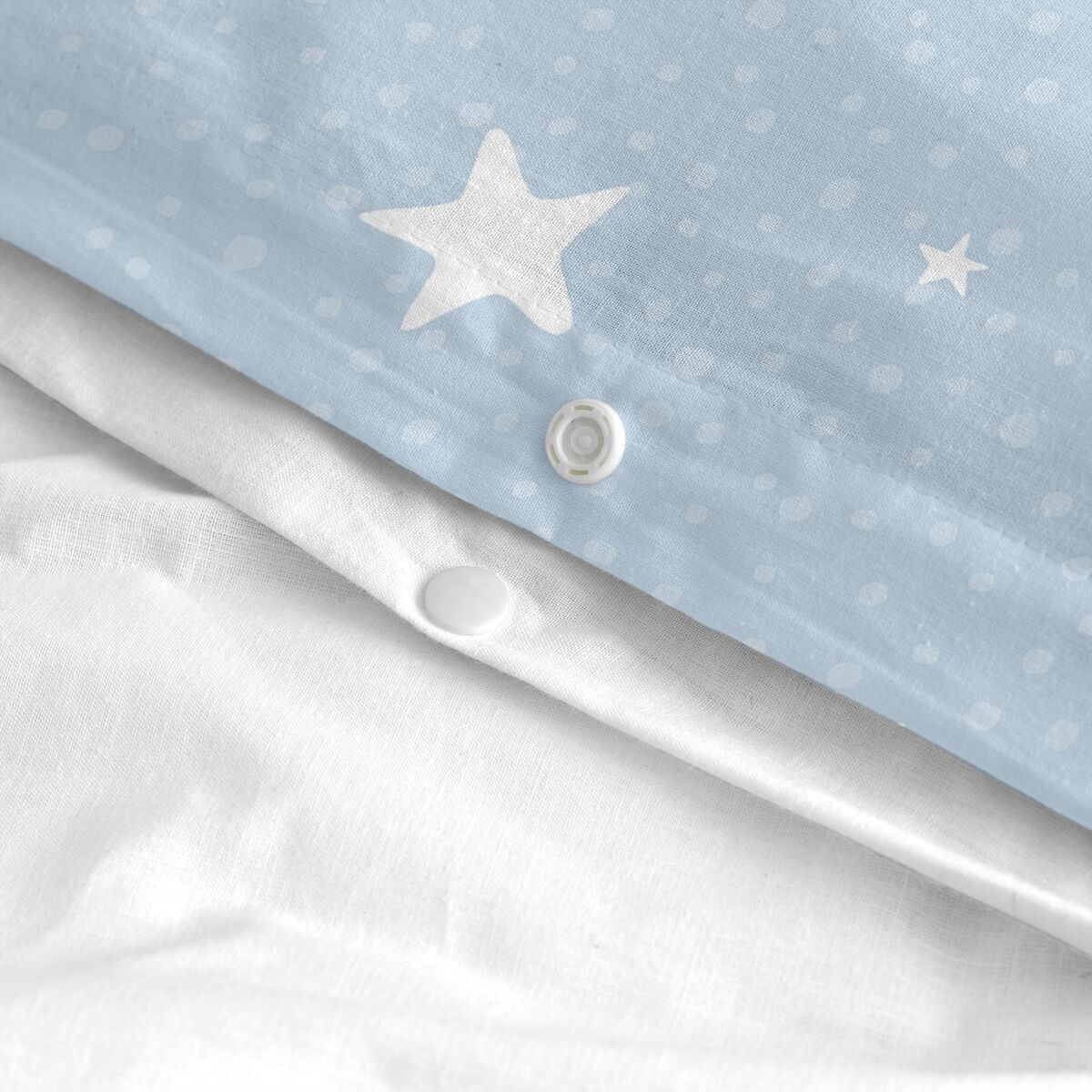 HappyFriday Basic Kids Blue Baby Crib Duvet Cover Set 2 Pieces