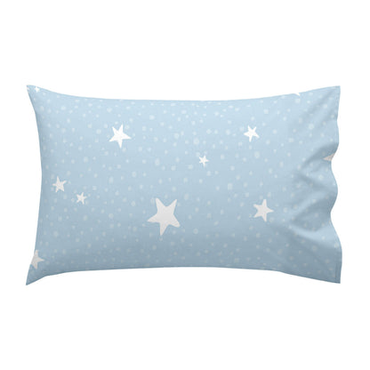 HappyFriday Basic Kids Little star Blue Baby Crib Sheet Set 2 Pieces