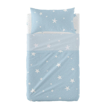 HappyFriday Basic Kids Little star Blue Baby Crib Sheet Set 2 Pieces