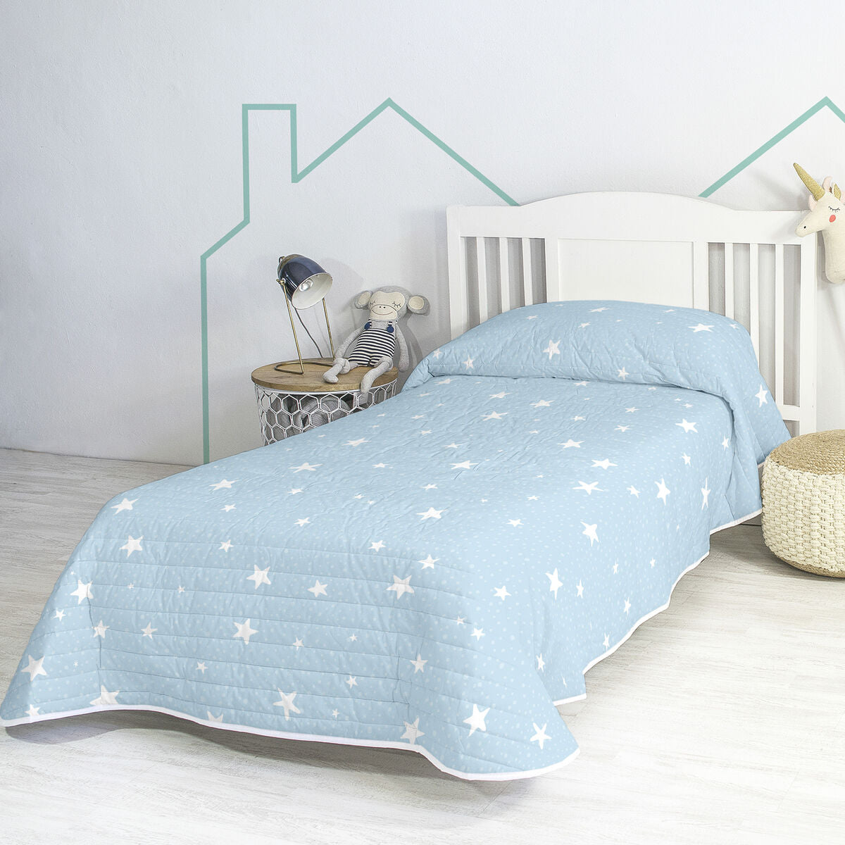 HappyFriday BASIC KIDS Blue Quilt 180 x 260 cm