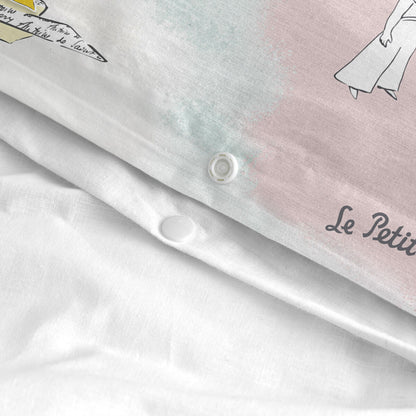 HappyFriday Le Petit Prince Nuages ​​Multicolor Baby Crib Duvet Cover Set 2 Pieces