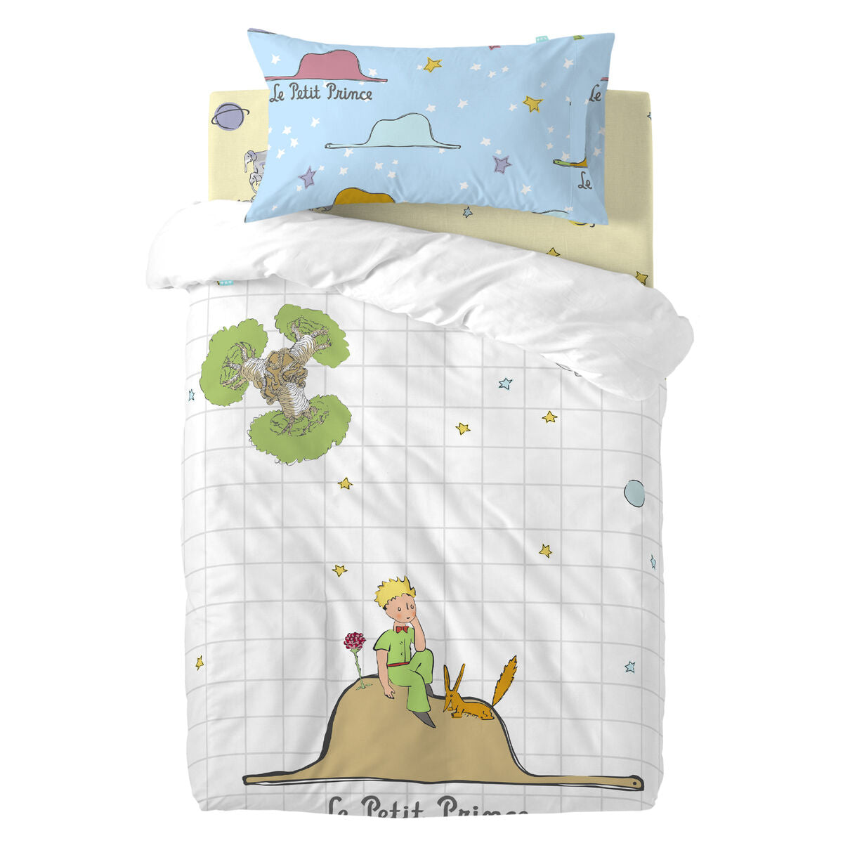 HappyFriday Le Petit Prince Imagination Multicolor Baby Crib Duvet Cover Set 2 Pieces