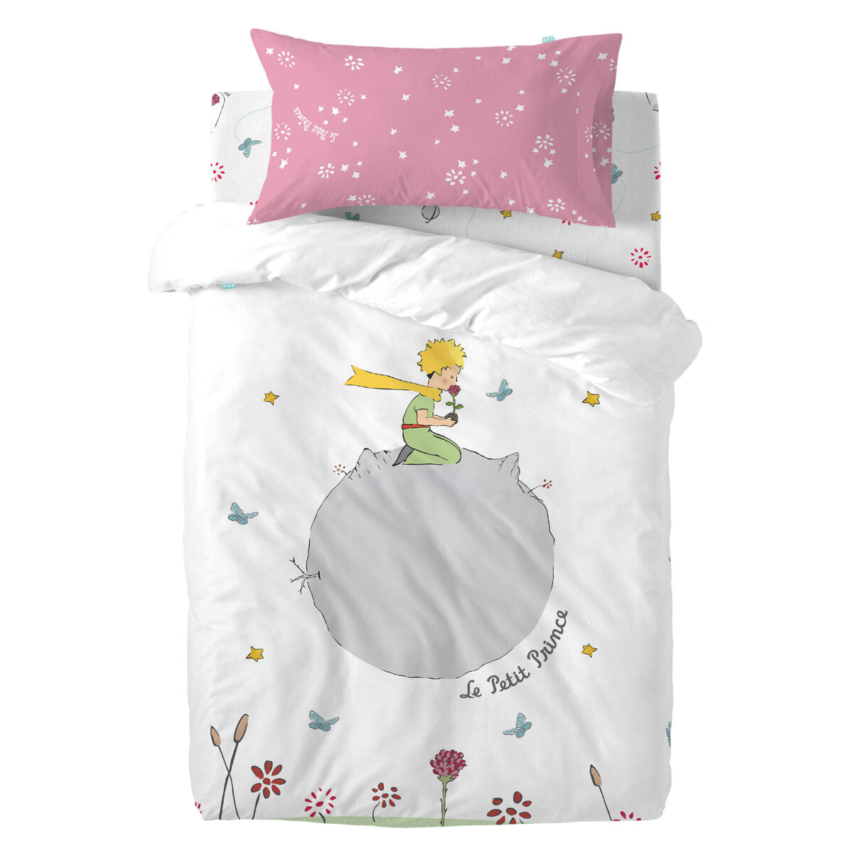 HappyFriday Le Petit Prince Campagne Multicolor Baby Crib Duvet Cover Set 2 Pieces