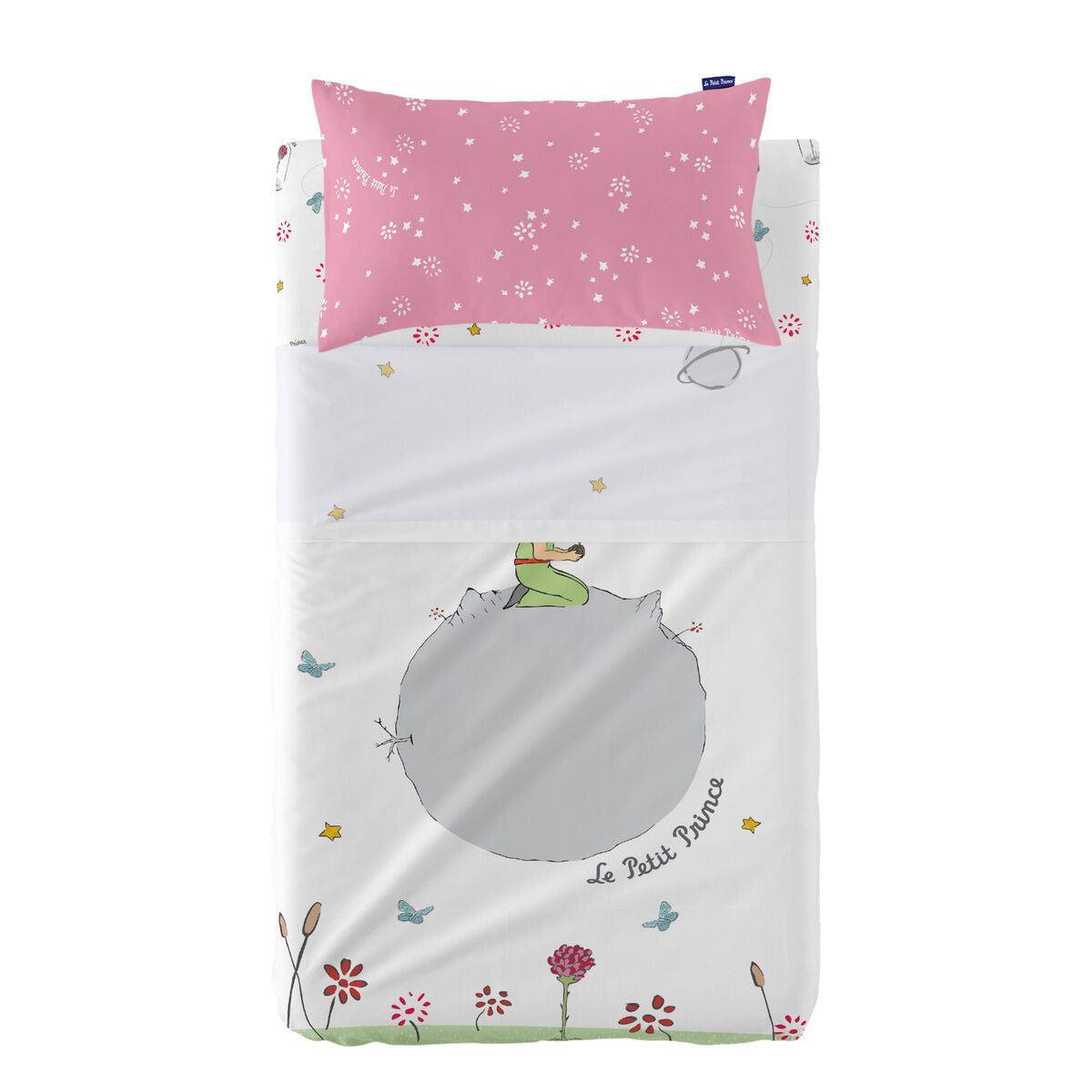 HappyFriday Le Petit Prince Campagne Multicolor Baby Crib Sheet Set 2 Pieces