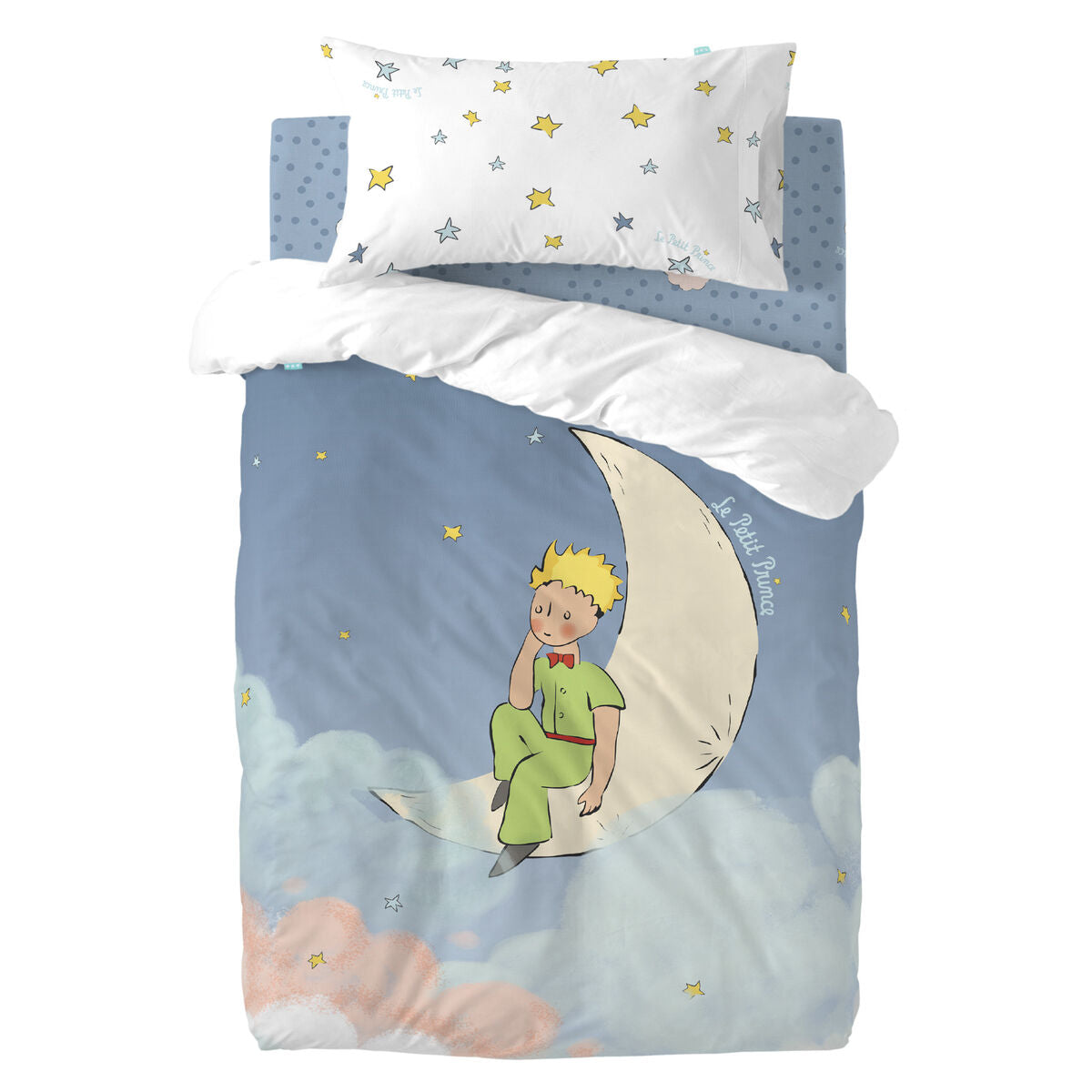 Juego de funda nórdica HappyFriday Le Petit Prince La Lune Multicolor 2 Piezas