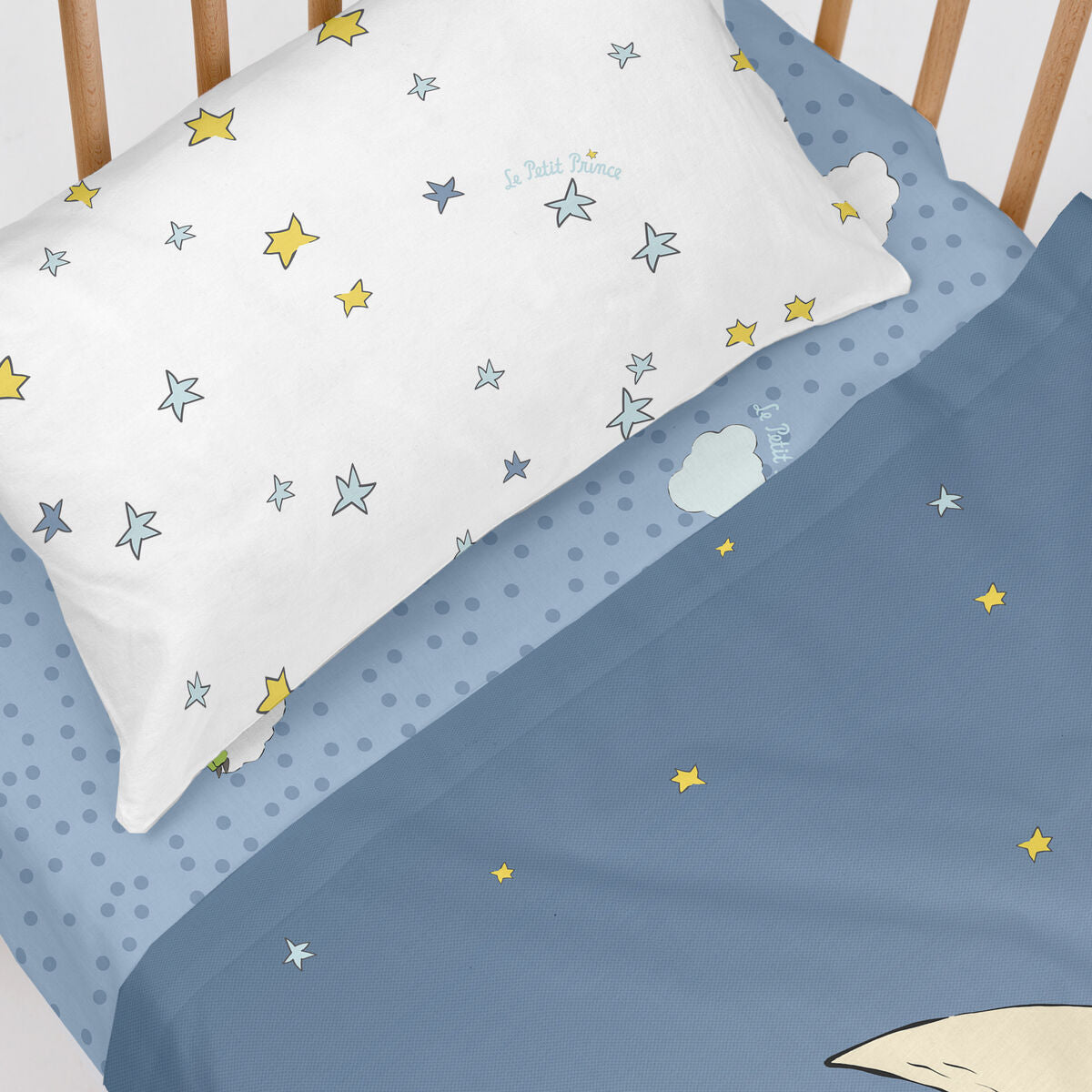 HappyFriday Le Petit Prince La lune Multicolor Baby Crib Sheet Set 2 Pieces