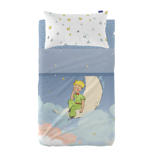 Juego de Sábanas HappyFriday Le Petit Prince La lune Multicolor Cuna de Bebé 2 Piezas