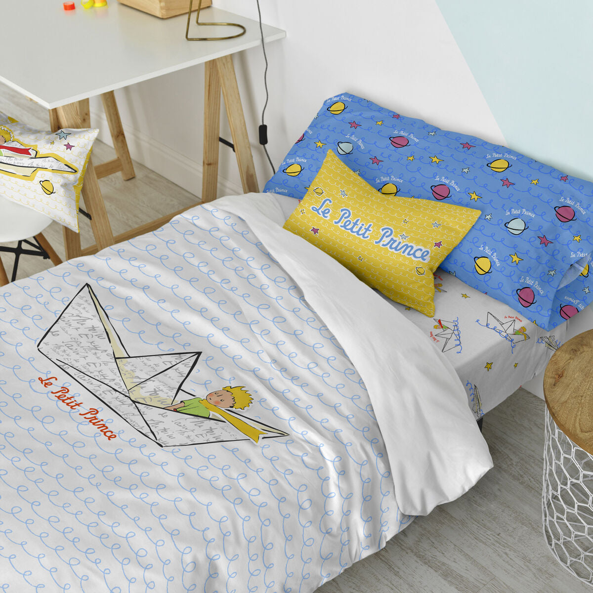 HappyFriday Le Petit Prince Navire Duvet Cover Set Multicolour Bed 80/90 2 Pieces