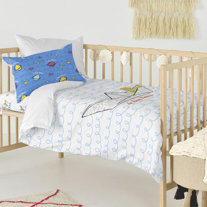 HappyFriday Le Petit Prince Navire Multicolor Baby Crib Duvet Cover Set 2 Pieces