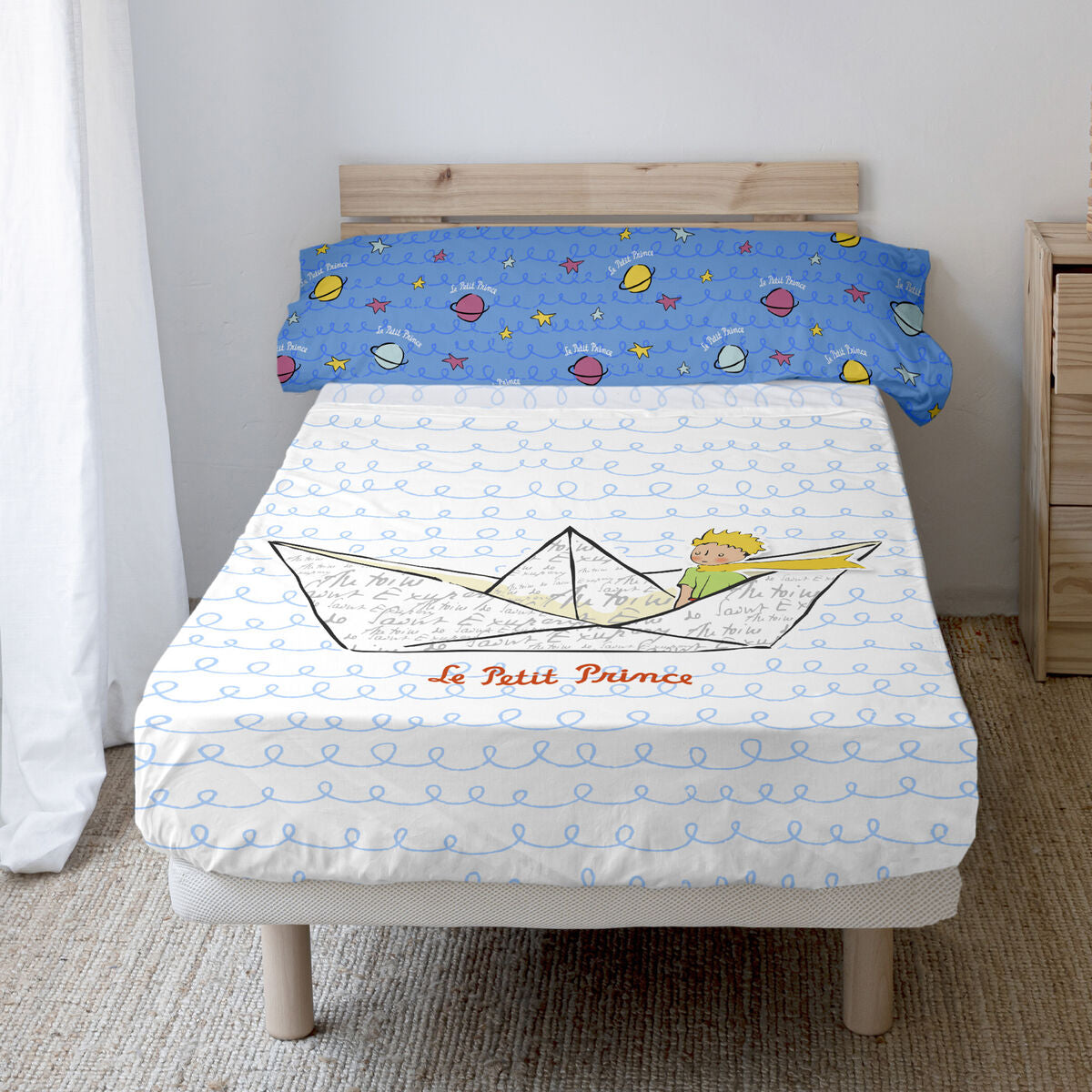 HappyFriday Le Petit Prince Navire Sheet Set Multicolour Bed 105 2 Pieces