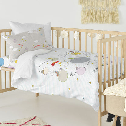 HappyFriday Le Petit Prince Voyageur Multicolor Baby Crib Duvet Cover Set 2 Pieces