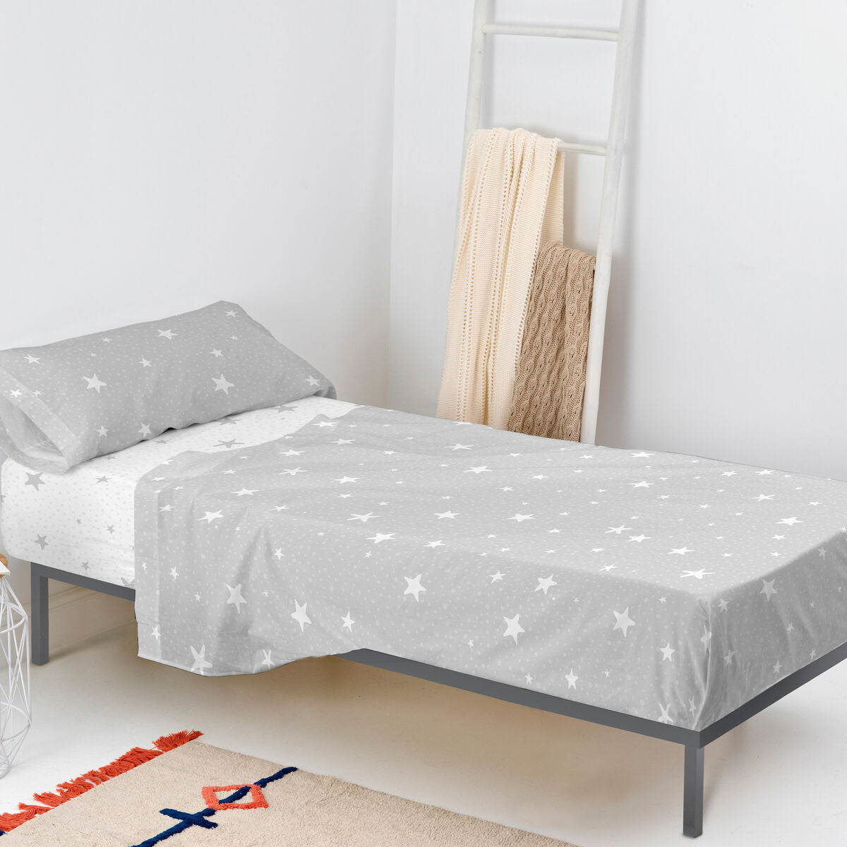 HappyFriday Basic Kids Little star Grey Bed Sheet Set 80/90 2 Pieces