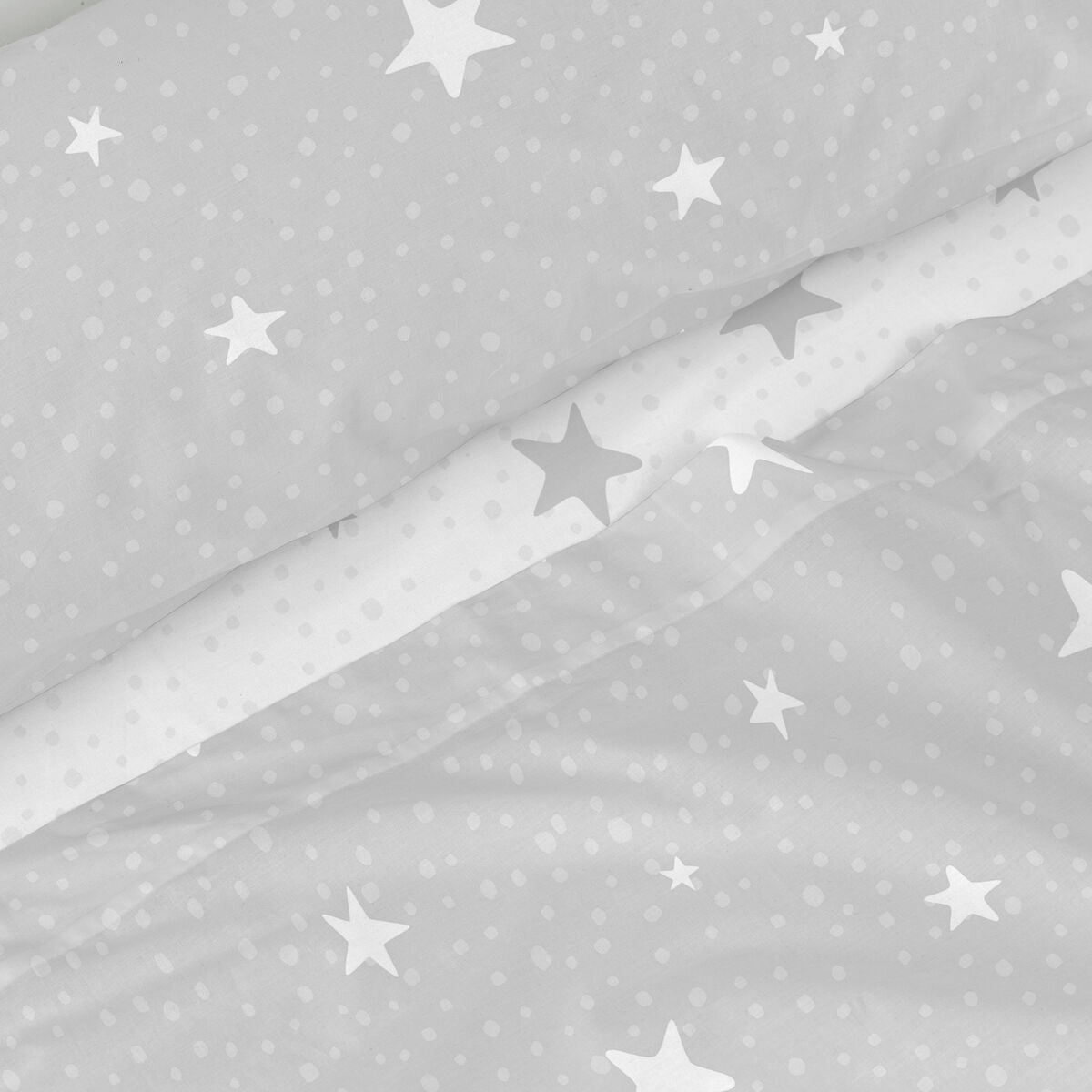 HappyFriday Basic Kids Little star Grey Bed Sheet Set 105 180 x 270 cm 2 Pieces