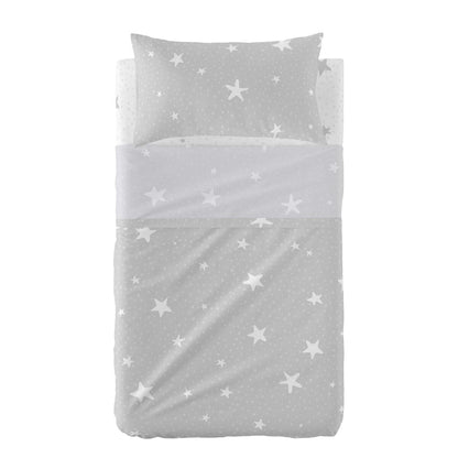 HappyFriday Basic Kids Little star Grey Baby Crib Sheet Set 2 Pieces