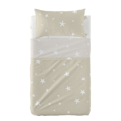 HappyFriday Basic Kids Little star Beige Baby Crib Sheet Set 2 Pieces