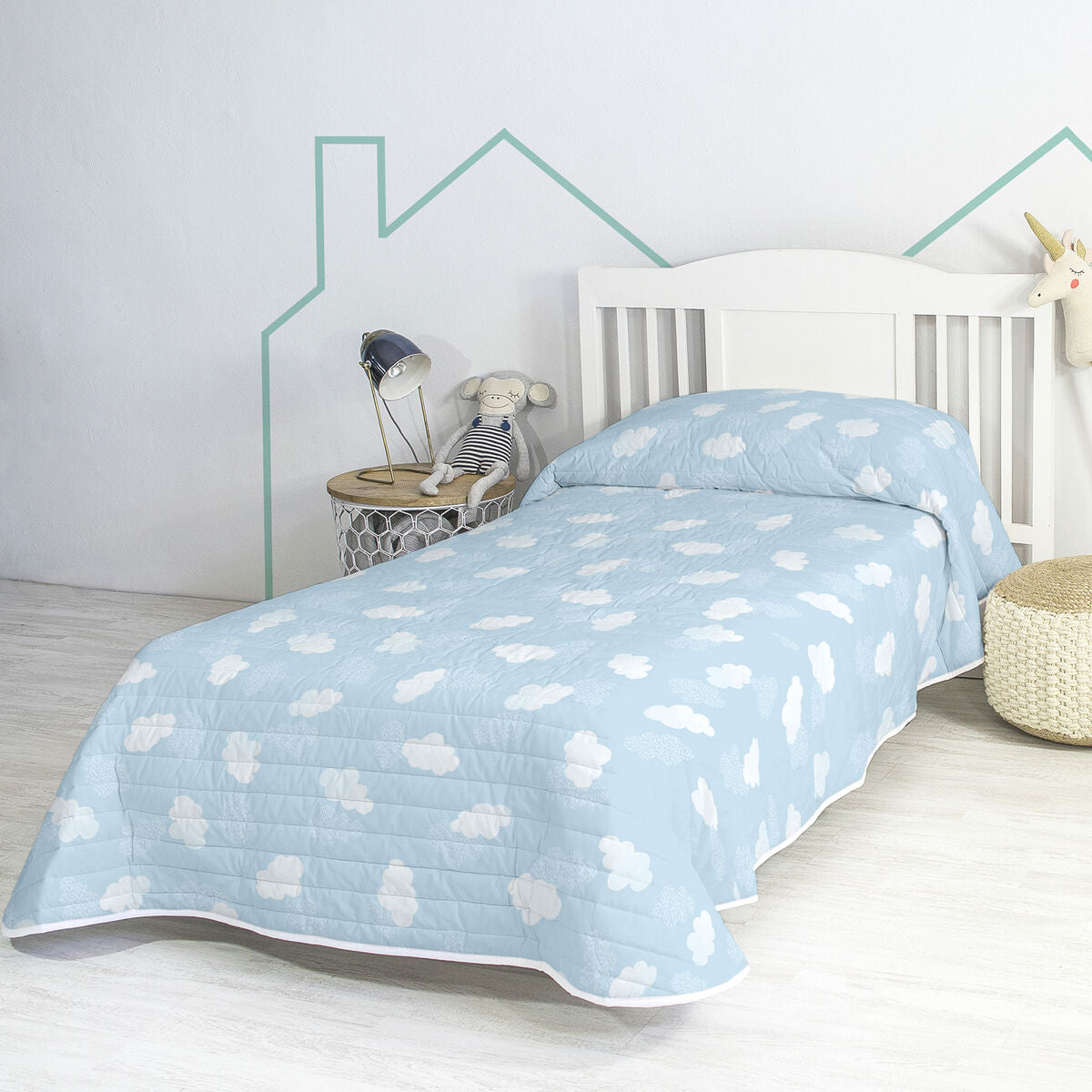 HappyFriday BASIC KIDS Blue Quilt 200 x 260 cm