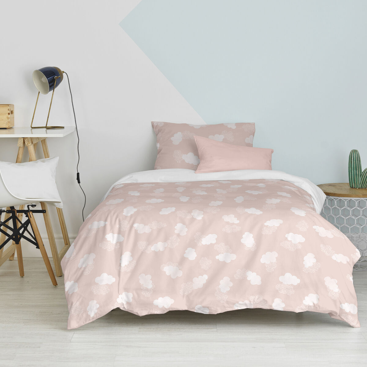 HappyFriday Basic Kids Pink Duvet Cover Set 80cm Bed 2 Pieces