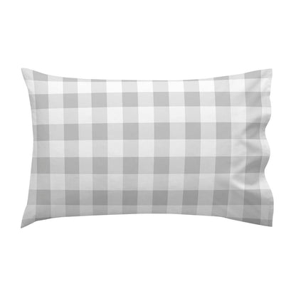 HappyFriday Basic Kids Grey Gingham Baby Crib Duvet Cover Set 2 Pieces