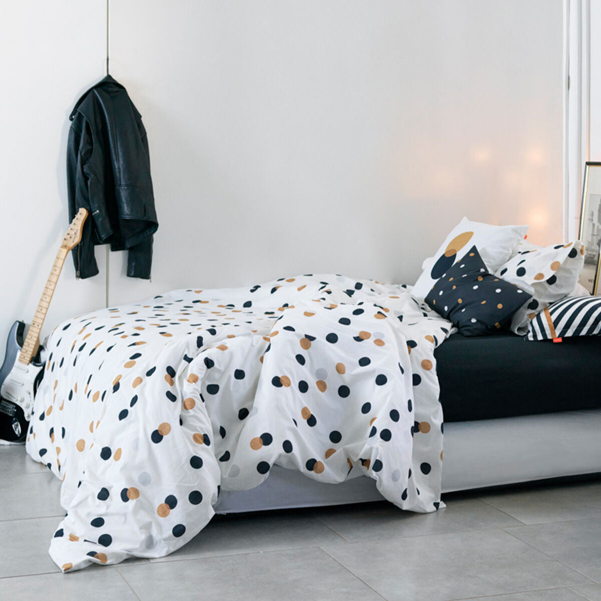 HappyFriday Duvet Cover Blanc Golden dots Multicolor 140 x 200 cm