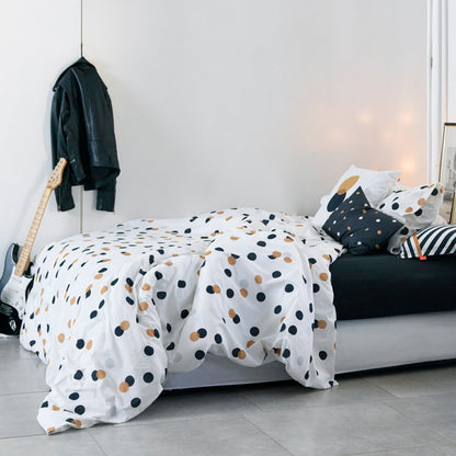 HappyFriday Duvet Cover Blanc Golden dots Multicolor 155 x 220 cm