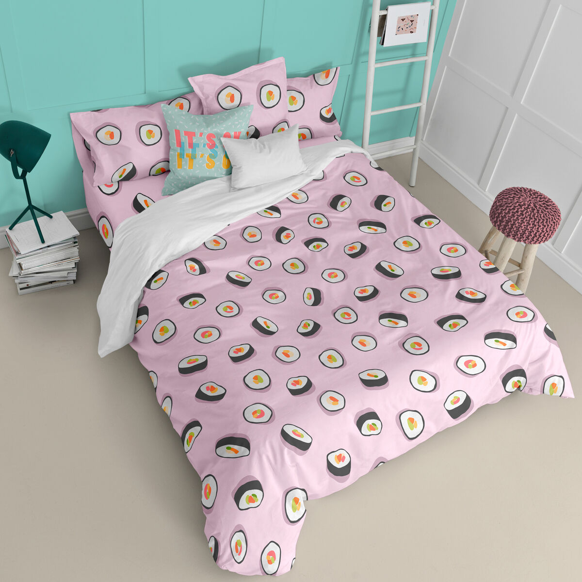 HappyFriday Aware Sushi Multicolor Duvet Cover 180 x 220 cm