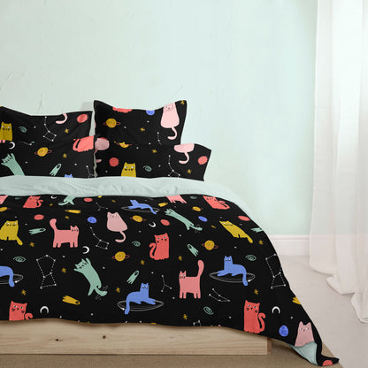 HappyFriday Aware Cosmic cats Multicolor Duvet Cover 260 x 220 cm