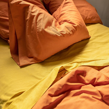 HappyFriday BASIC Terracotta Duvet Cover 155 x 220 cm