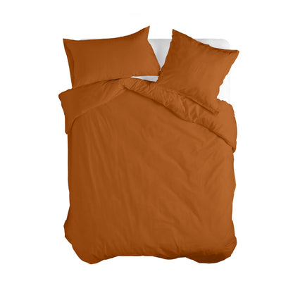 HappyFriday BASIC Terracotta Duvet Cover 155 x 220 cm