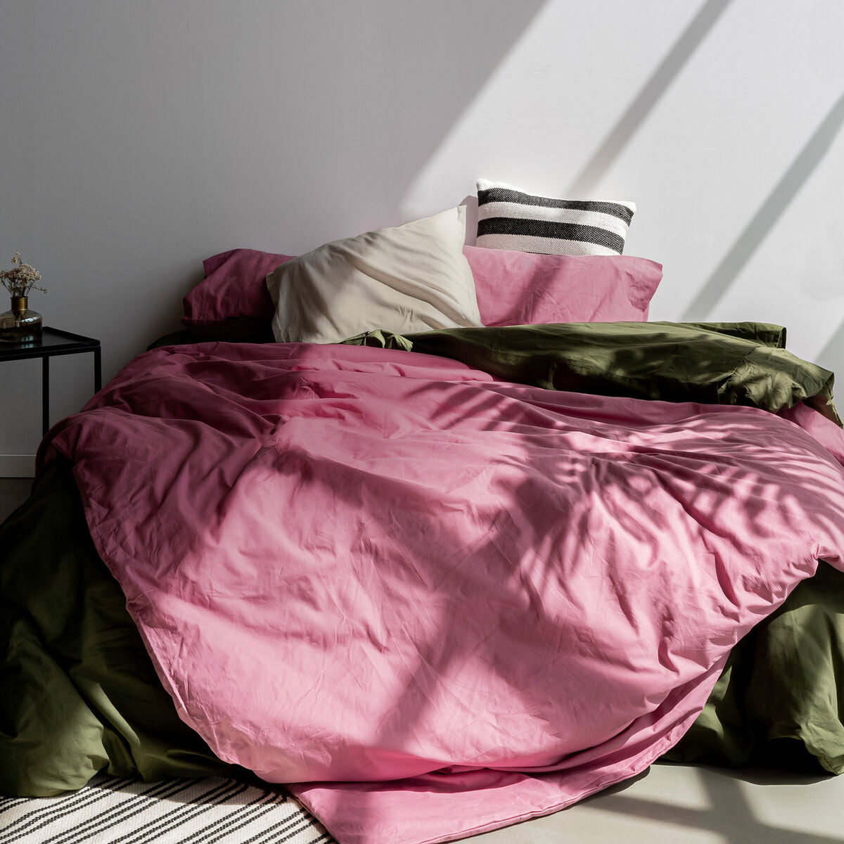 HappyFriday BASIC Magenta Duvet Cover 140 x 200 cm