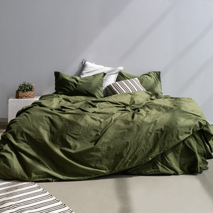 HappyFriday Basic Green Duvet Cover 140 x 200 cm