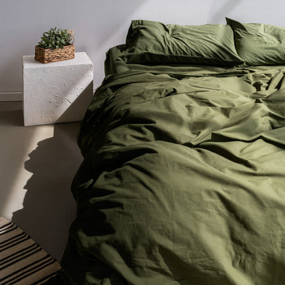 HappyFriday Basic Green Duvet Cover 140 x 200 cm