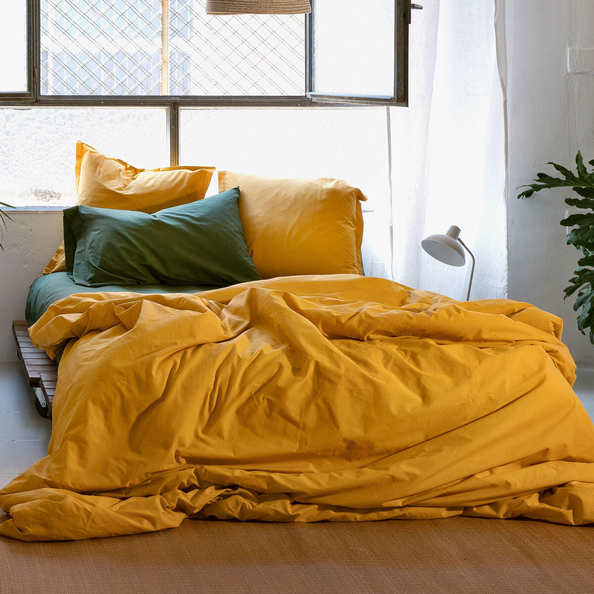 HappyFriday Basic Mustard Duvet Cover 180 x 220 cm