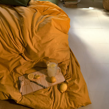 HappyFriday Basic Mustard Duvet Cover 180 x 220 cm