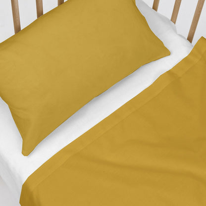 HappyFriday BASIC KIDS Mustard Baby Crib Sheet Set 2 Pieces