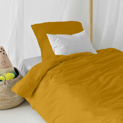 HappyFriday Basic Kids Mustard Duvet Cover Set 80 Bed 2 Pieces