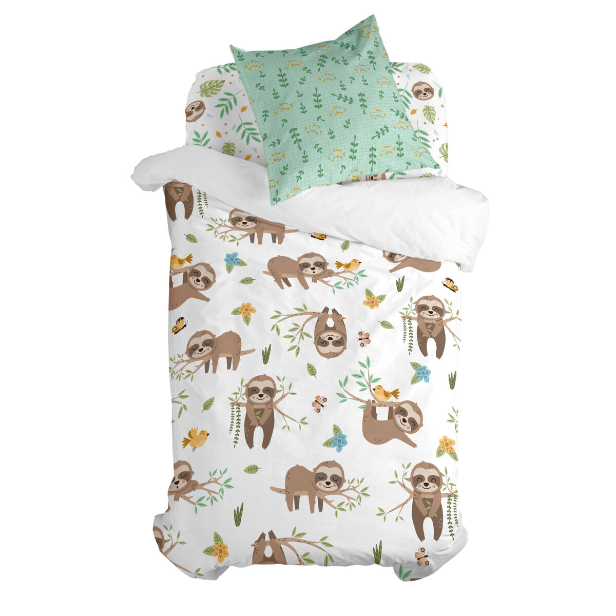 Moshi HappyFriday Moshi Happy Sloth Multicolor Duvet Cover Set 80cm Bed 2 Pieces