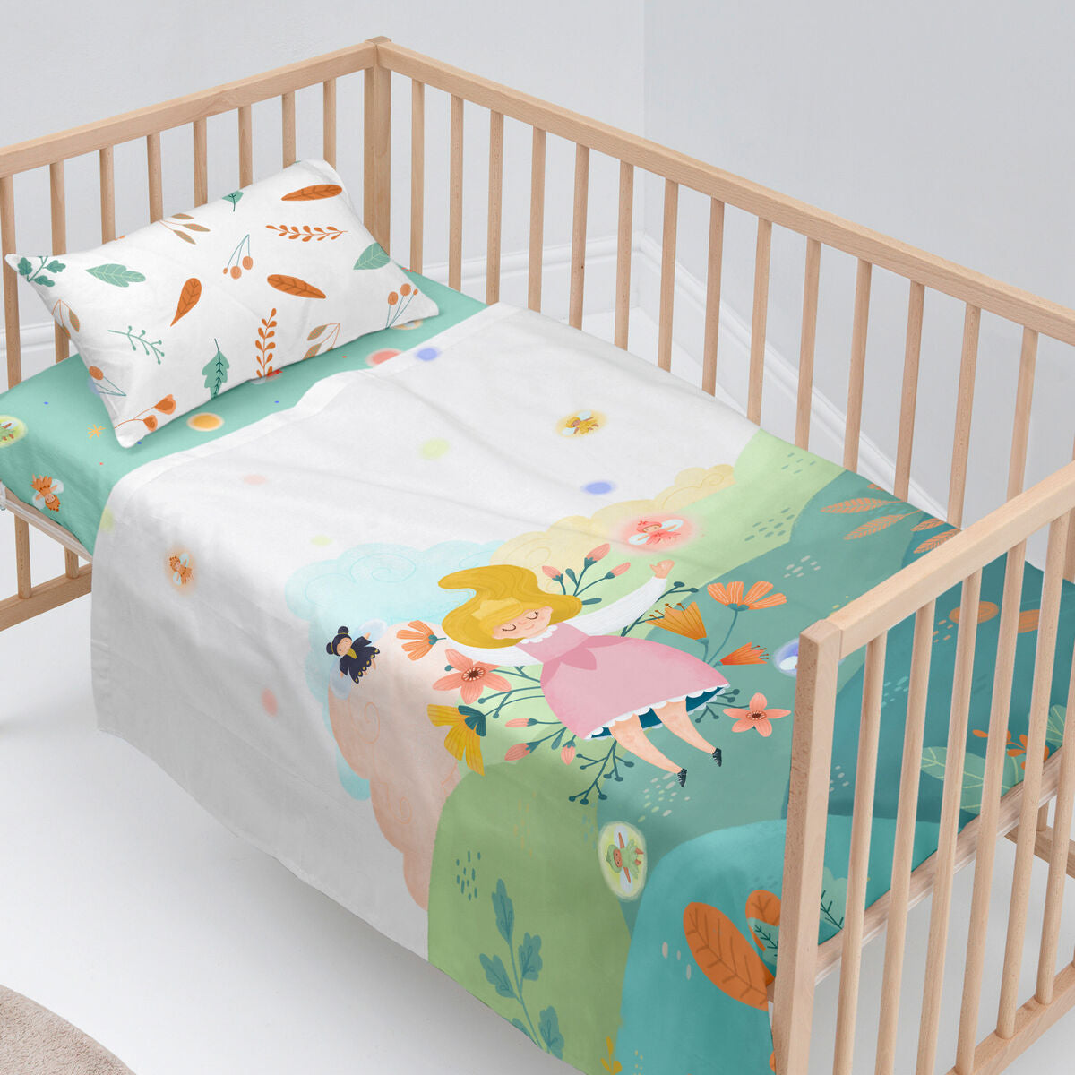 HappyFriday Mr Fox Dreaming Multicolor Baby Crib Sheet Set 2 Pieces