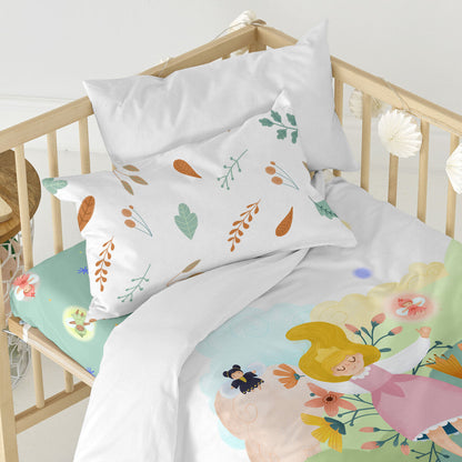 HappyFriday Mr Fox Dreaming Multicolor Baby Crib Duvet Cover Set 2 Pieces