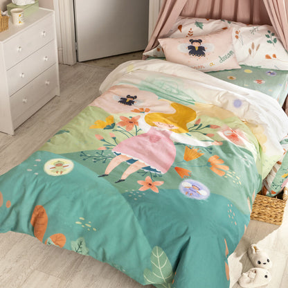 Juego de funda nórdica HappyFriday Mr Fox Dreaming   Multicolor Cama de 105 2 Piezas