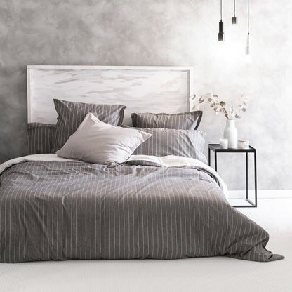 HappyFriday Basic Oxford Gray Duvet Cover 140 x 200 cm