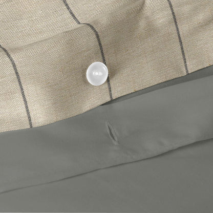 HappyFriday Basic Oxford Beige Duvet Cover 220 x 220 cm