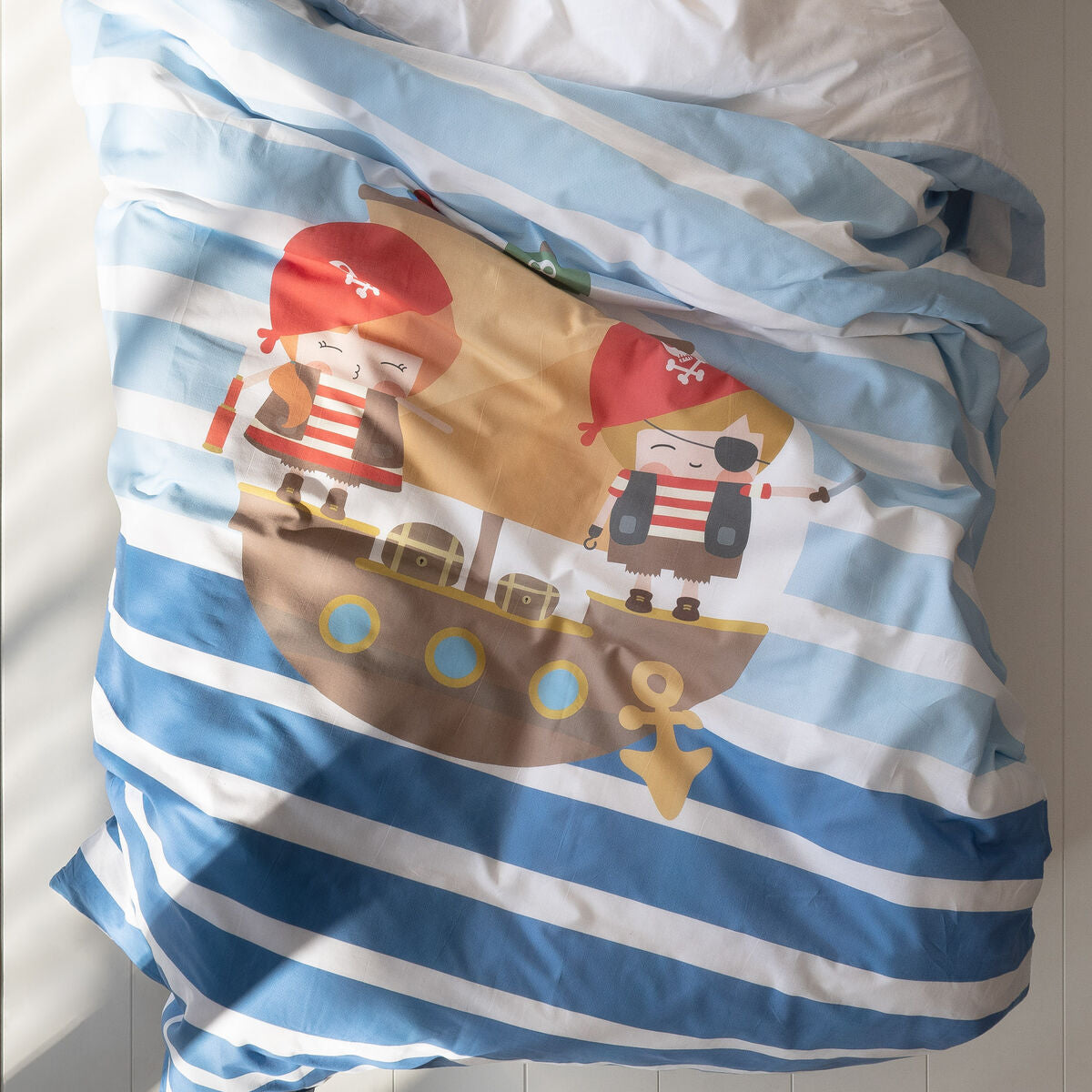 HappyFriday Happynois Pirate Ship Duvet Cover Set Multicolour 105cm Bed 2 Pieces